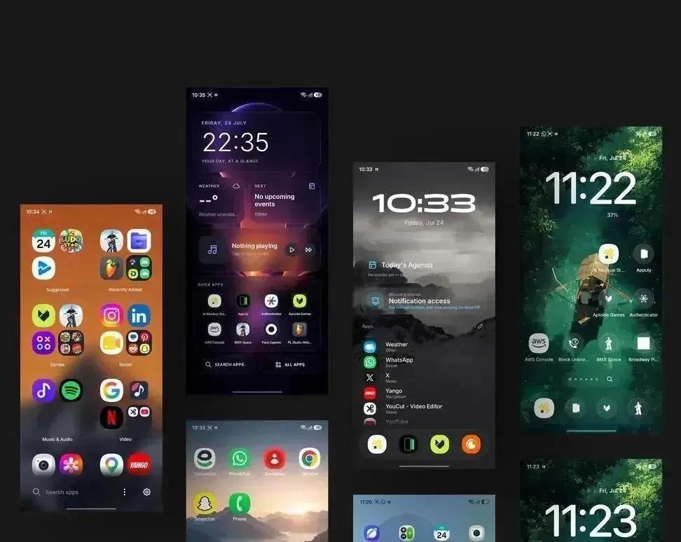 AeroLoomStudio's tweet photo. Kore launcher comes with Pre built themes no kwgt , App lock , hiddens app , alot of customizations ,  full privacy , no ads , built in so many widgets, support upto 9 languages ,  and liquid glass 

https://t.co/IF2IhYMeFR https://t.co/0skryoqZPi