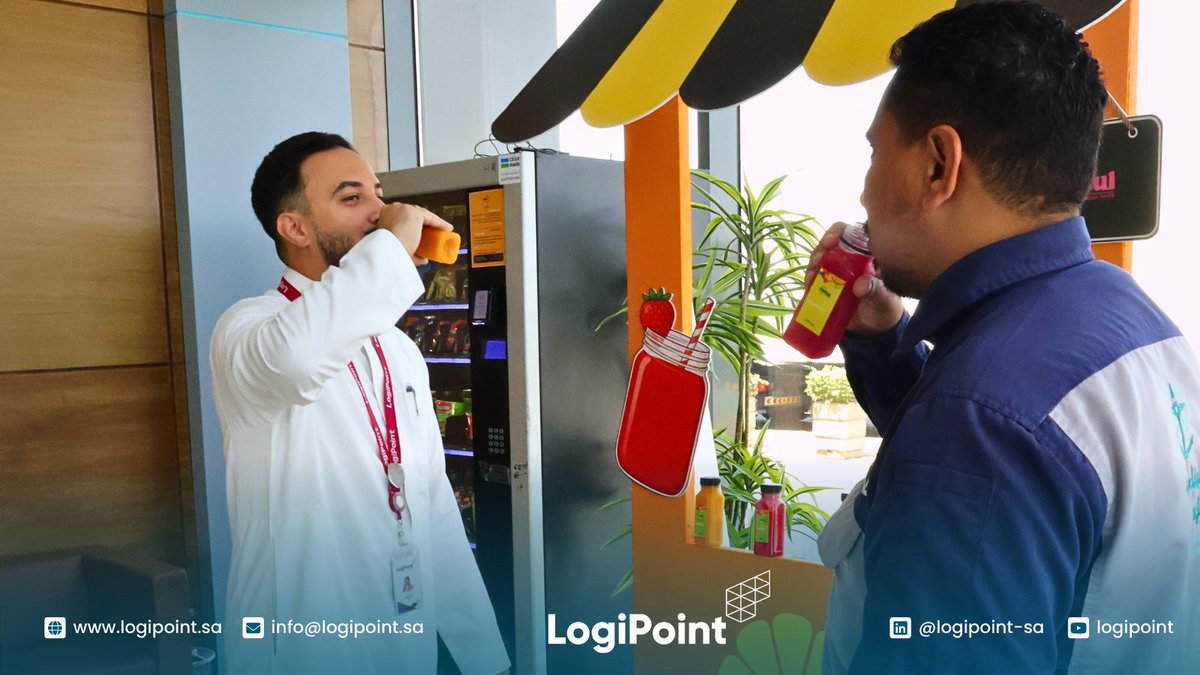 LogiPointSA's tweet photo. انتعاشة صيفية لفريقنا. ☀️🥤
A refreshing summer moment for our team. ☀️🥤

 #LogiPoint #SummerAtLogiPoint https://t.co/FKlyGorkFh