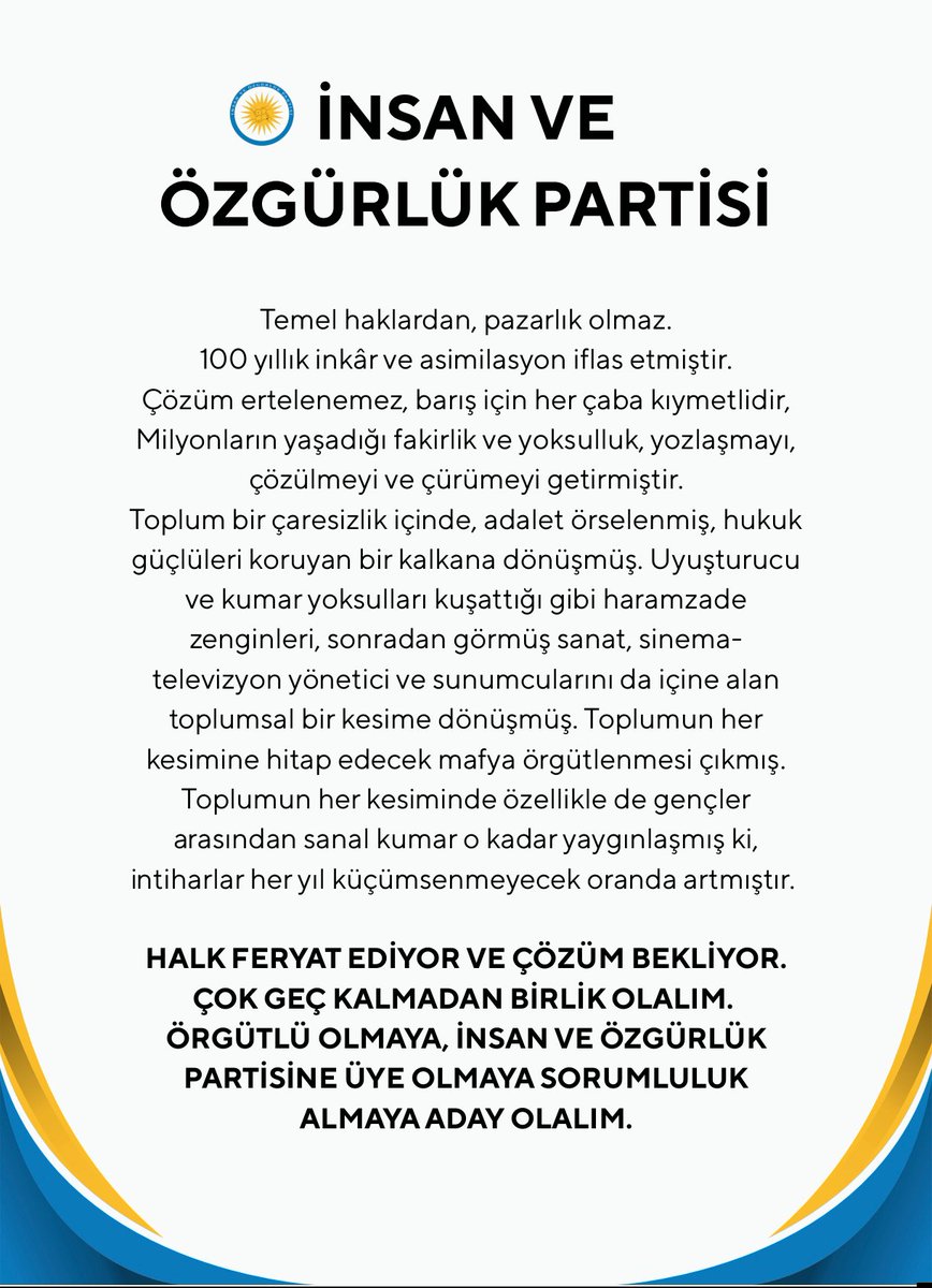 PiAistanbul's tweet photo. 📍Birey-Toplum ve Devlet İlişkisi:

Katılımcı, şeffaf, hesap verebilir, hukuka göre hareket eden, her bir vatandaşına aynı yakınlıkta olan, başta insan hak ve özgürlükleri olmak üzere demokratik değerlere saygılı ve kamu hizmetlerini insan odaklı, kaliteli ve verimli bir şekilde yerine getiren bir devlet anlayışını gerekli görüyoruz.