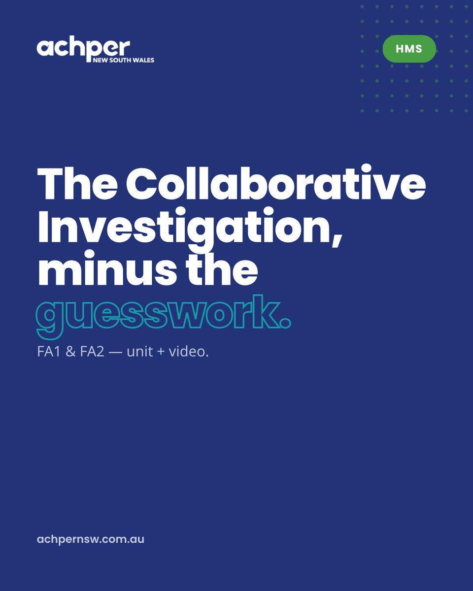 ACHPERNSW's tweet photo. The HMS Collaborative Investigation, minus the guesswork.

Unit + video packages for Focus Area 1 &amp; Focus Area 2. First time or refining — both have you covered.

https://t.co/FTkzMfUNyf #HMS #PDHPE https://t.co/rsDqOCdDZG