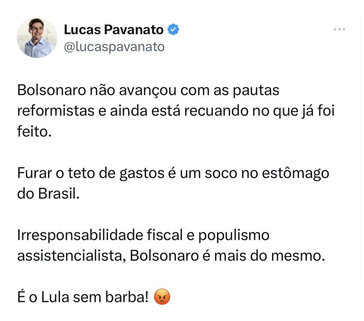 philliphonorato's tweet photo. “Bolsonaro é o Lula sem barba!”
Lucas Pavanato https://t.co/Avfsz2BvZD