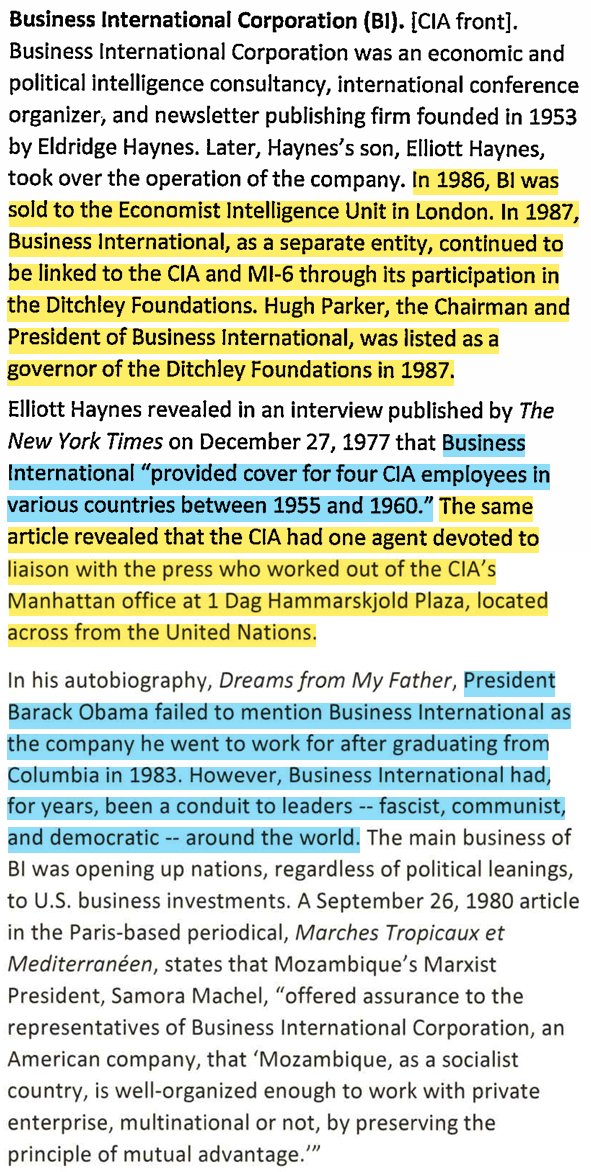 toxictiramisu's tweet photo. Barack Obama worked for BIC, a CIA front co. tied to the Project MOCKINGBIRD propaganda network, which expanded under Reagan's Project Democracy. As an editor, Obama worked on PsyOp journalism project, including papers portraying Ayatollah Khomeini as a threat to the Arab world. https://t.co/QimybkzHl9