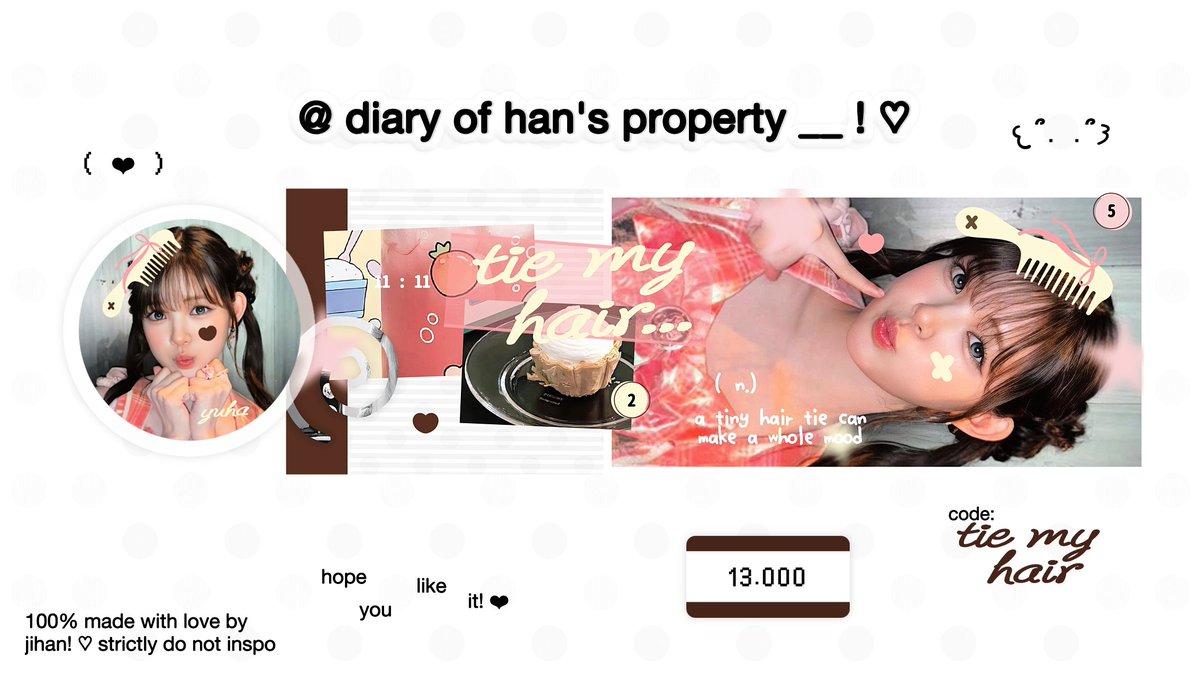 diary__of__han's tweet photo. help repost yaaa, maaci :3

halo man cimun, aku punya 8 layout ready stock (yuha, a-na, juun, dan carmen) dengan harga tertera pada gambar yang bisa kalian jemput ✌🏻🤍 sudah free retext yaaa, ayo jajan! 🐈‍⬛ #bealanja https://t.co/ZvbIzoyZpA