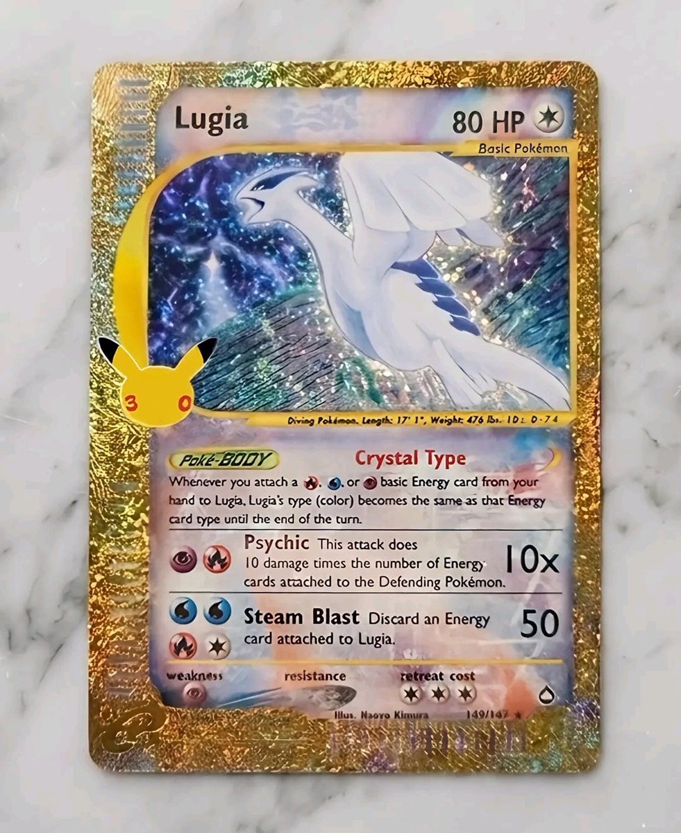 PokeTCGAlerts's tweet photo. These close-up images of the 30th Celebration e-reader Lugia go so hard yo https://t.co/Pjo9ZMsh1B