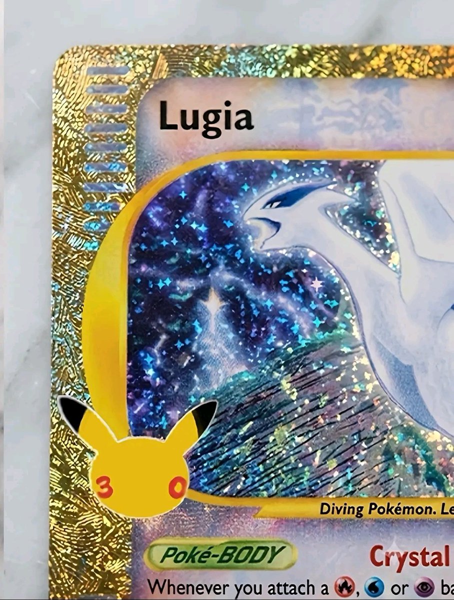 PokeTCGAlerts's tweet photo. These close-up images of the 30th Celebration e-reader Lugia go so hard yo https://t.co/Pjo9ZMsh1B