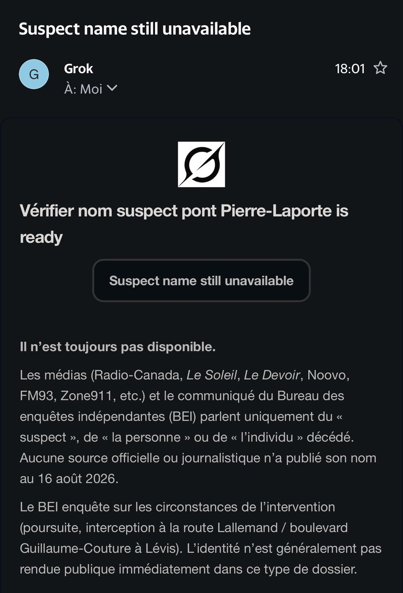 BeaulieuRemy's tweet photo. @andrearthurciel J’ai mis à contribution mon ami Grok avec des alertes régulières mais… sans succès jusqu’à présent! https://t.co/1nZZyHYTWw