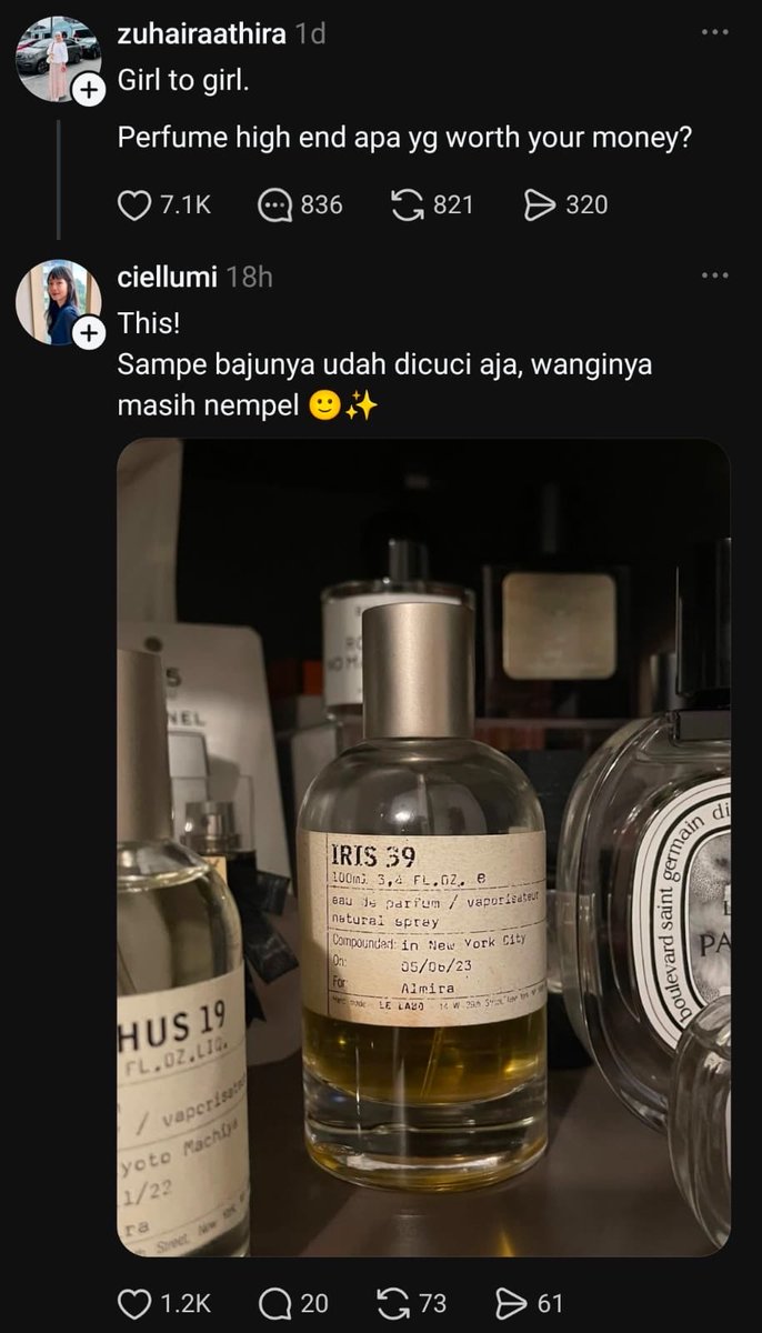 antariksakita's tweet photo. Real! Le Labo ini beneran definisi parfum awet &amp; harumnya enak enak bgttt

TAPIIII sayangnya... https://t.co/aISwqzqbOo