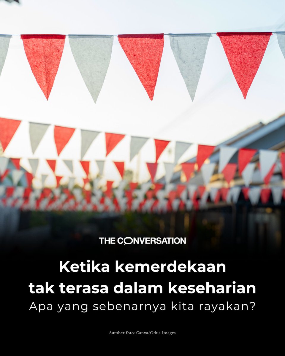 ConversationIDN's tweet photo. Malas kibarin bendera di momen kemerdekaan ini? Malas ikuti rangkaian lomba-lomba dan perayaannya?

Ternyata, perasaan "males ngerayain" ini ada penjelasan ilmiahnya. https://t.co/GpHYsVs7pJ