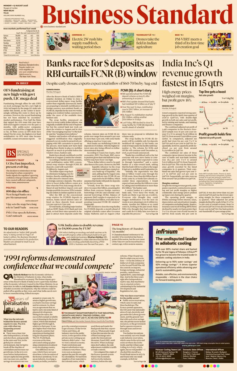 bsindia's tweet photo. Before you dive into the day, take a look at today’s Business Standard front page.

https://t.co/MvqwXCUTyP https://t.co/2cFwMN4yo9