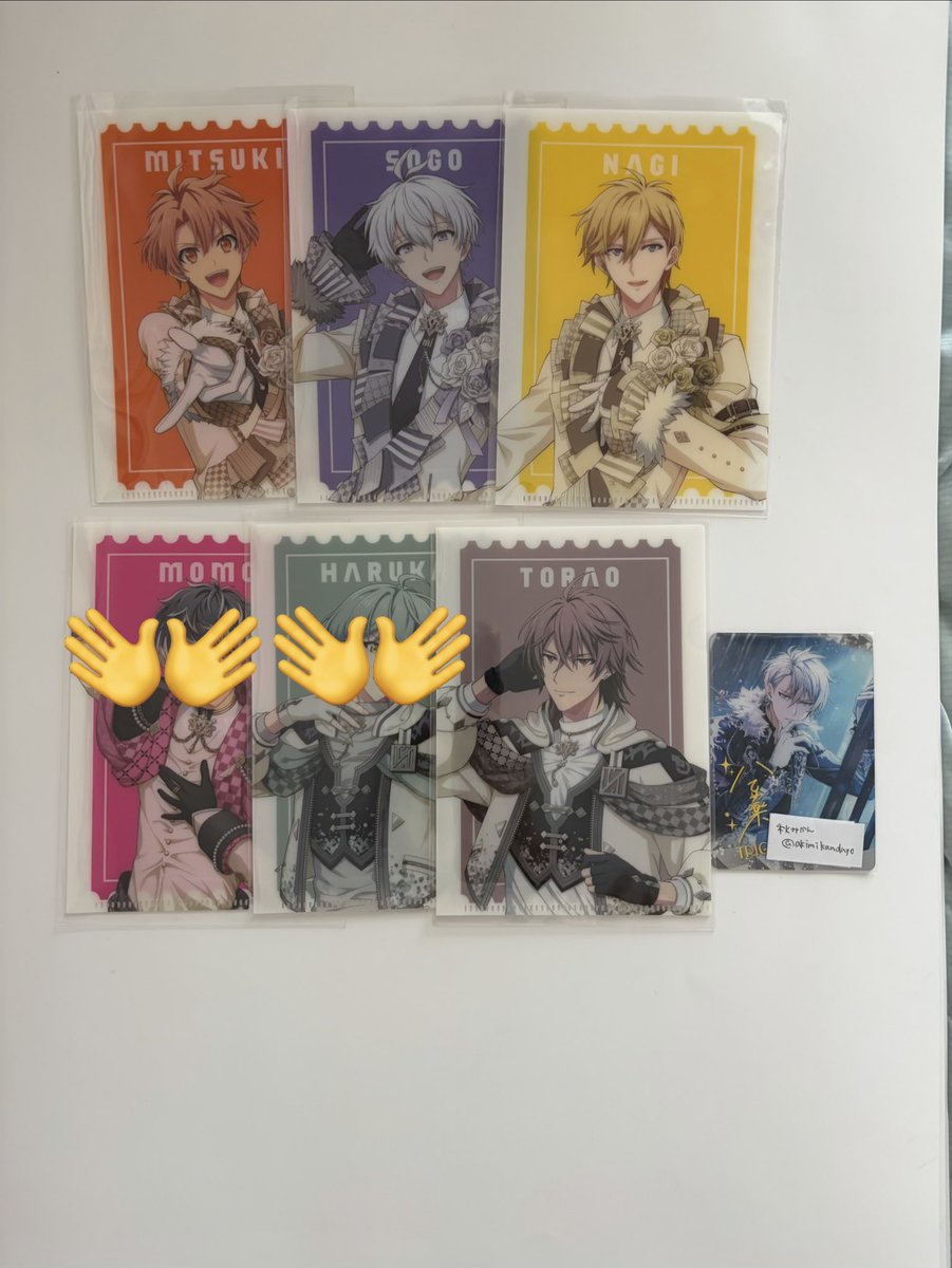 akimikandayo's tweet photo. @0 【交換】 アイドリッシュセブン アイナナ
VISIBLIVE TOUR  4WARD JOURNEY 4J 4WJ  特典 ミニクリアファイル

譲)三月、壮五、ナギ、虎於

求)楽、天1、龍之介1

幕張22、福岡13 現地手渡し希望
よろしくお願いします https://t.co/mlVapc4CH5