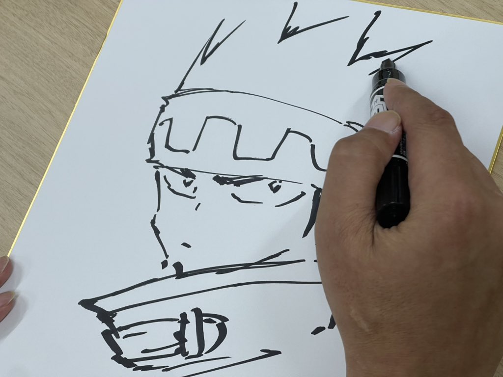 moriyosi02's tweet photo. 先日、武井先生が描かれていた色紙。 https://t.co/QB23fnahrt