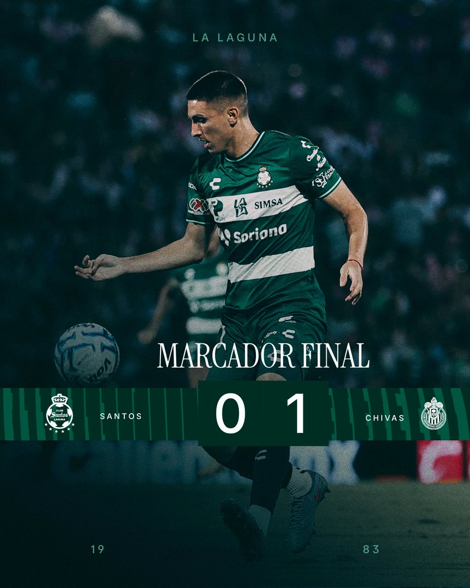 ClubSantos's tweet photo. 90' | Termina el partido en el Estadio Corona.

#SAN 0⃣ - 1️⃣ #CHI | #PORTITODOSINTINADA https://t.co/2Z7Iutyv67
