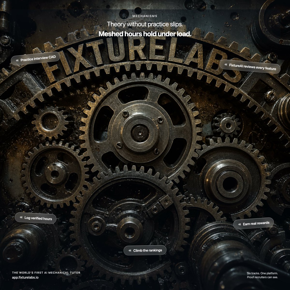 fixturelabs's tweet photo. A gear tooth that isn't meshed seems fine under light load. Add torque and it skips.

Theory you've read but never applied behaves the same way.

Practice puts the teeth in contact.

Meshed hours hold under load.

#MachineDesign https://t.co/BID0dpLRIy
