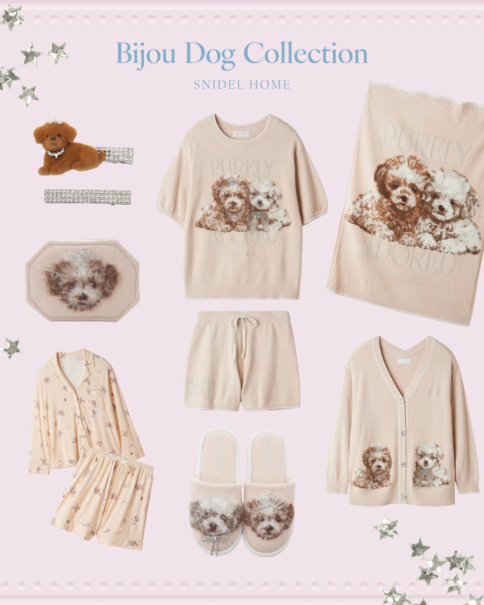 SNIDELHOME's tweet photo. 💫Bijou dog collection🐶💎

【8/19(水)正午より発売】

キラキラのビジューを身につけた
可愛らしいわんちゃんたちに癒されて♡
おそろいの雑貨もご用意！ギフトにもおすすめ✨
▶ https://t.co/G5X3ZyYebd

#SNIDELHOME #スナイデルホーム https://t.co/dFHv37dSb8