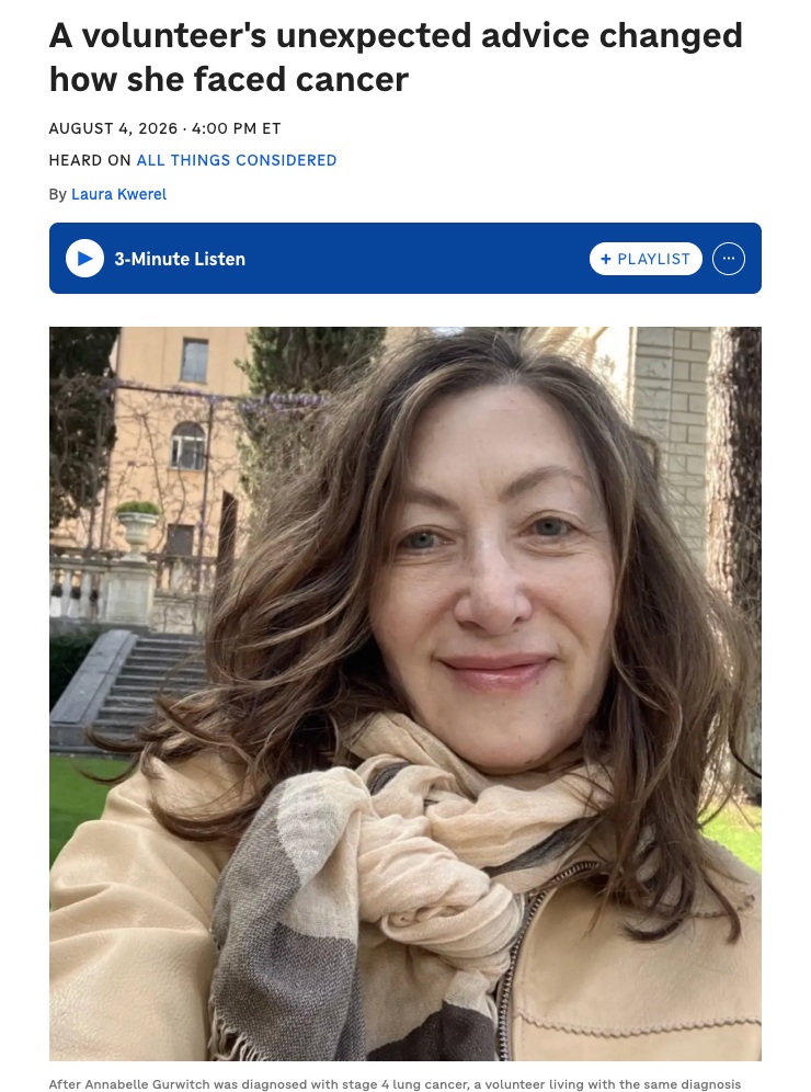 EsSiavash's tweet photo. When Annabelle was suddenly diagnosed with Stage 4 lung cancer, it changed the course of her life. 

Some friendly support from a volunteer worker encouraged her to date despite her condition, helping her finding happiness again.

https://t.co/sFiYhFwhMU

#LungCancer #Lungscreen https://t.co/gBX5ovBq0S