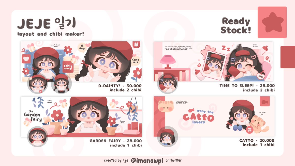 imanowpi's tweet photo. ୨୧ help rt yaa, tiaaa! 

hii jeje bawa rs all chibi yang bisa mulai ditake jam 16.00 WIB nanti! yuk jajan, harga udah include chibiii

💬 : DANA / QRIS 
🩷 : free retext
📩 : kode alt + catalogue 
(contoh: A + catto)

tags #bealanja #zonauang #zonajajan https://t.co/rovOtJHuWG