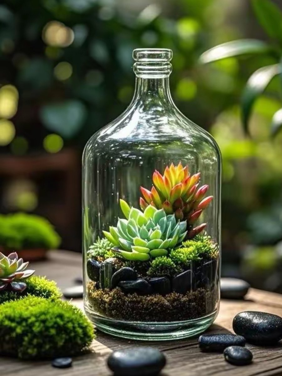 lolffeefu's tweet photo. Turn old glass jars into stylish plant pots! Add a dash of chalk paint and tiny succulents for a cozy, zero-waste home touch. https://t.co/FIlR7cl5gq