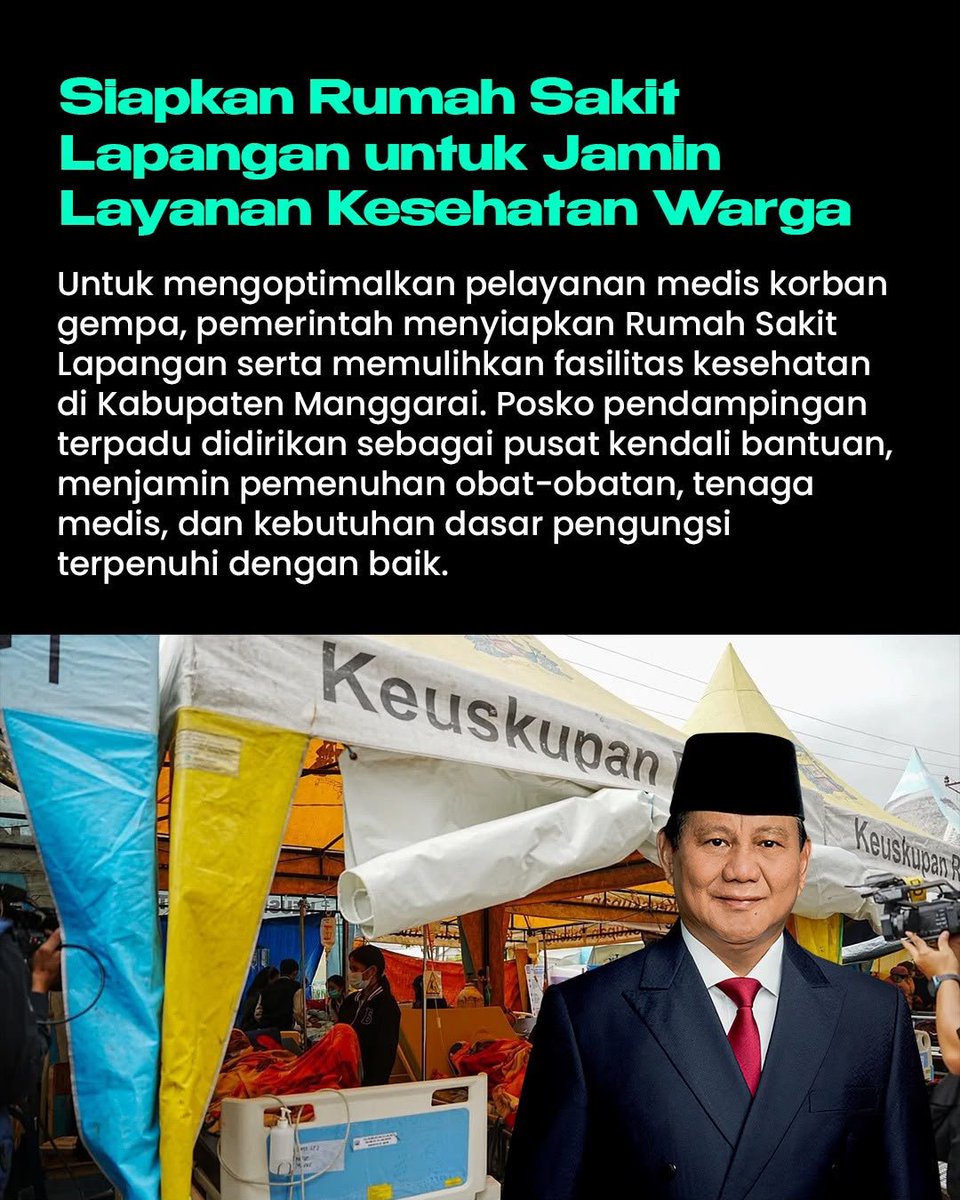 lor40002's tweet photo. Gerak cepat pemerintah dalam mengerahkan personel dan bantuan menunjukkan komitmen untuk membantu masyarakat terdampak gempa di NTT #PemerintahHadirUntukNTT
Gerak Cepat Penanganan Gempa https://t.co/0D3KDNexND