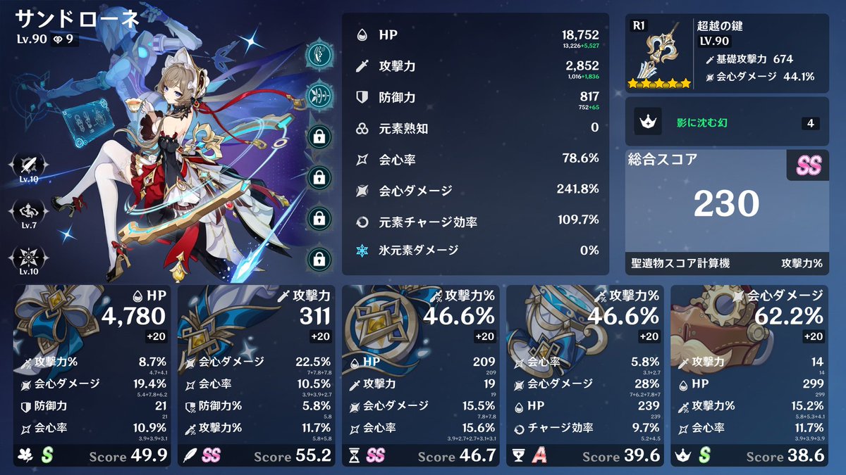 mystia3ppa's tweet photo. サンドローネスコア230乗った！！
でも率過剰なのどうにかせんと... https://t.co/68QJH36fMs