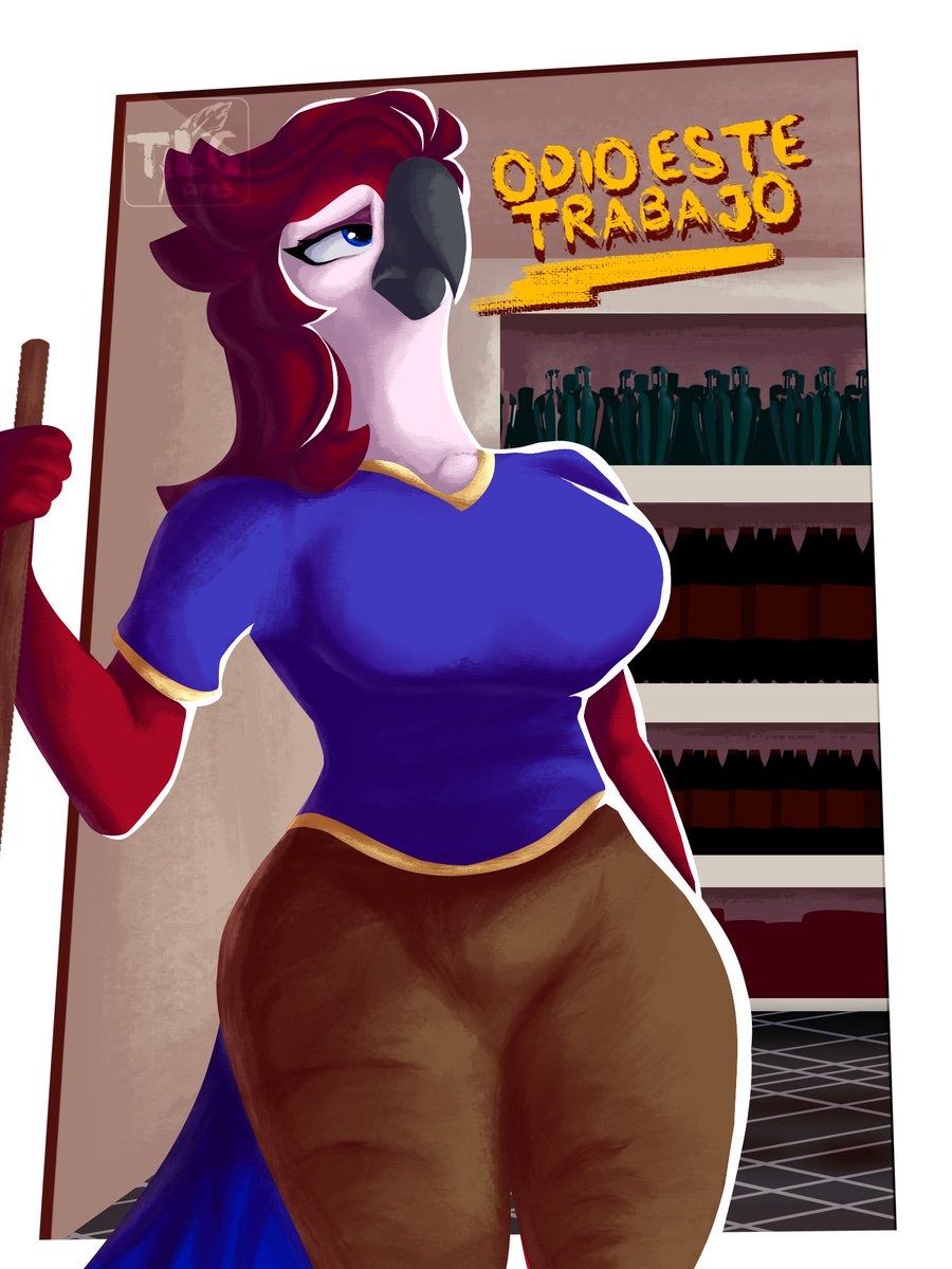 TLG_Arts's tweet photo. Even the prettiest little birds have horrible jobs 🦜

Quick sketch (in case you see many mistakes or laziness with the background or character)

#art #digitalart #artedigital #furry #FurryArt #AnthroArt #FurryArtist #BirdArt #Drawing #Macaw #oc https://t.co/LdkbdIrrDD