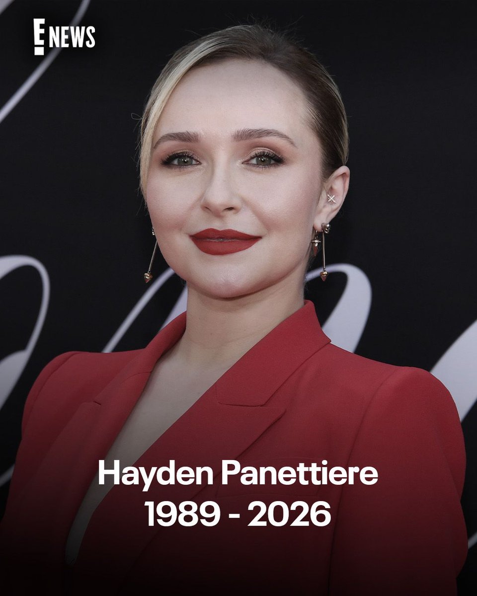 enews's tweet photo. Hayden Panettiere, known for her roles in "Heroes" and "Nashville,"  has died. She was 36.  https://t.co/XJXp27tgyf https://t.co/ioJvGIWBM3