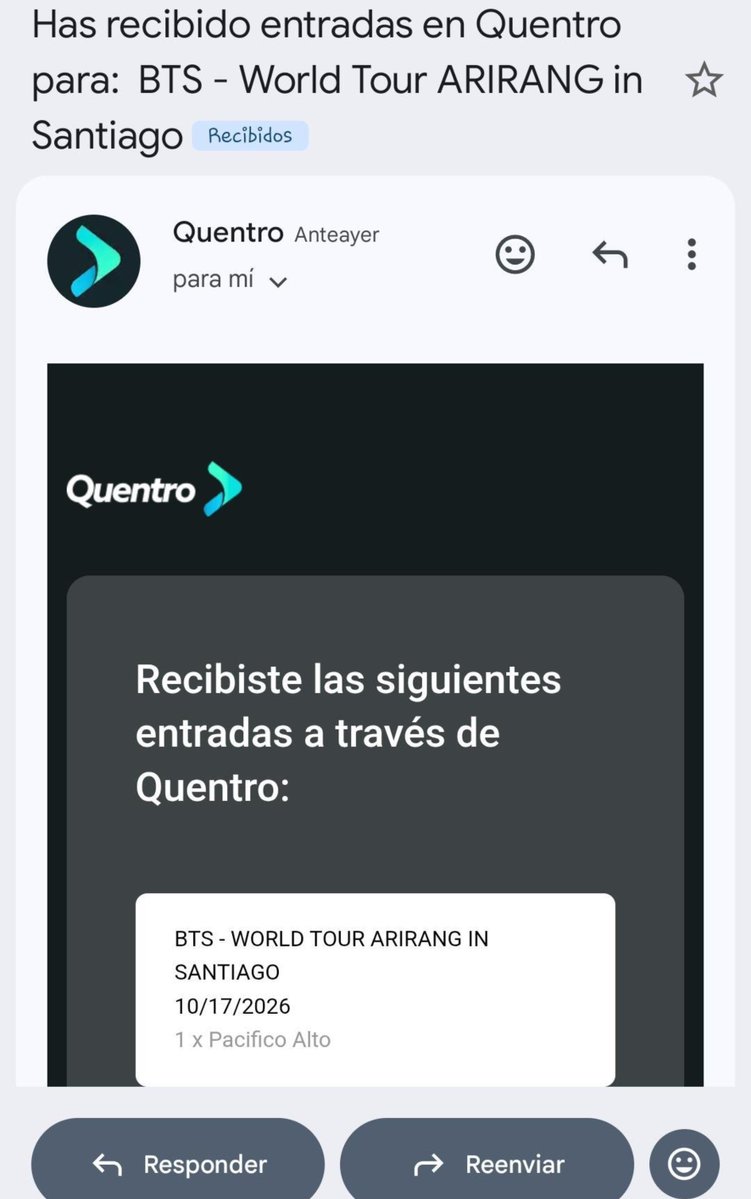 shadxwpjm's tweet photo. HOLA AMISTADES, ESTOY VENDIENDO MI ENTRADA DE PACÍFICO ALTO PARA EL 17 DE OCTUBRE PQ ENCONTRÉ PARA EL LUGAR QUE QUERÍA ESE DÍA, LA VENDO A 240.000 (precio original 264.375) ayuda difundiendo xfis https://t.co/snbU9qpVEx