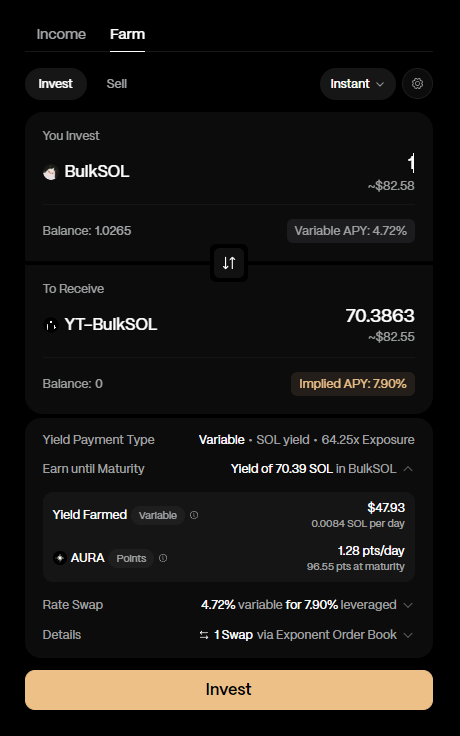 RoadToTheLight's tweet photo. GM!
I just added more $SOL to @bulktrade's liquid staking vault, getting BulkSOL from it and then I used @ExponentFinance YT solution to MAXXXImizing my AURA allocation for this week.

I trust @kdotcrypto and @junbug_sol, Their BIP-1 solution can change the game of PerpDexes ✅ https://t.co/qwB2WGyISd