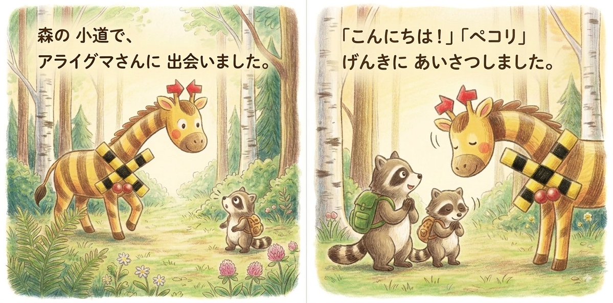 resshapanda's tweet photo. 絵本「ふみきんんのペこりありさつ」
全部で6ページあります😆

#オリジナルキャラクター
#絵本
#きりん
#かわいい
#キャラクター https://t.co/z49HvWeoxk