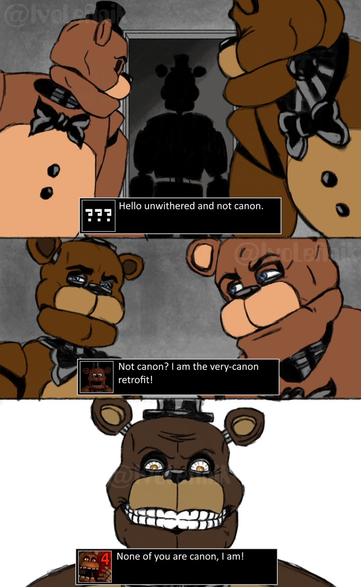 IvoLeftnik's tweet photo. we all know Unnightmares is the TRUE and CANON theory! #fnaf https://t.co/oZvleHr2Us