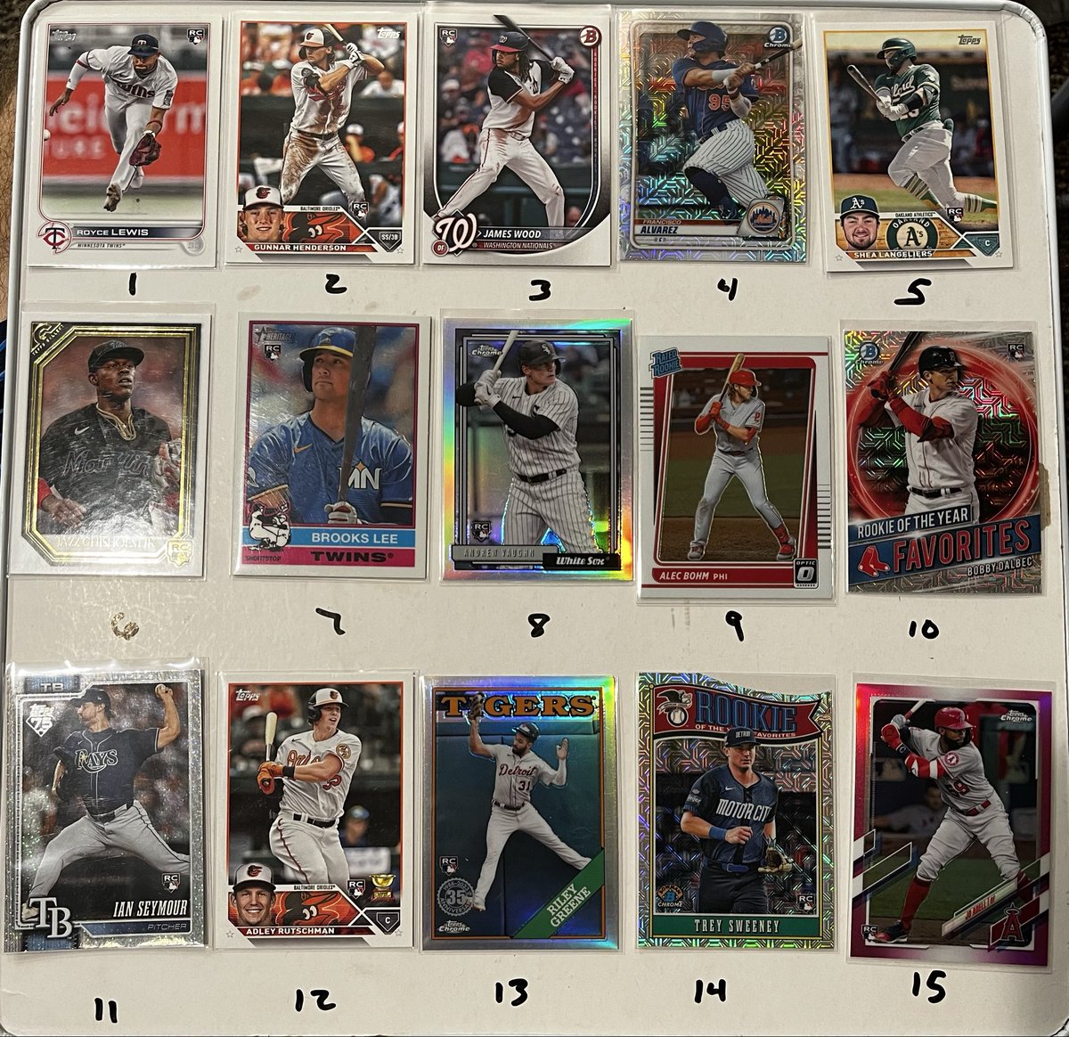 CardsWads's tweet photo. MLB rookies- $1 each or 5 for $4 https://t.co/8OyqhdsOdN