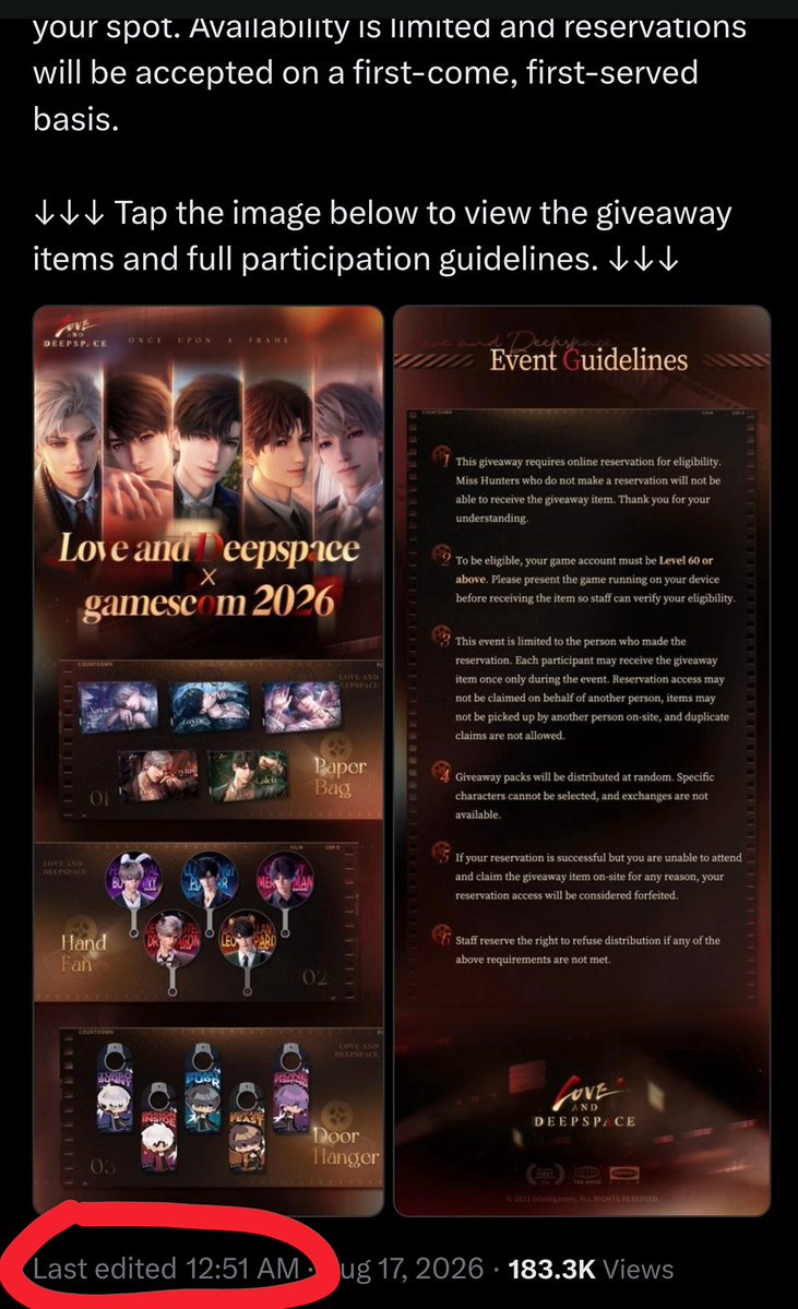 jackthecat99's tweet photo. Masih penasaran kenapa mereka tiba2 announce gamescom malem2 dan masih ngedit postingannya sampe jam 2 malem (waktu china) 

Gamescom taun lalu ga gitu.....

#全世界都爱敖尹
#敖尹是被抹黑下线的
#BringBackValko
#ValkoCNCultureAmbassador https://t.co/9AeNQRS2nU