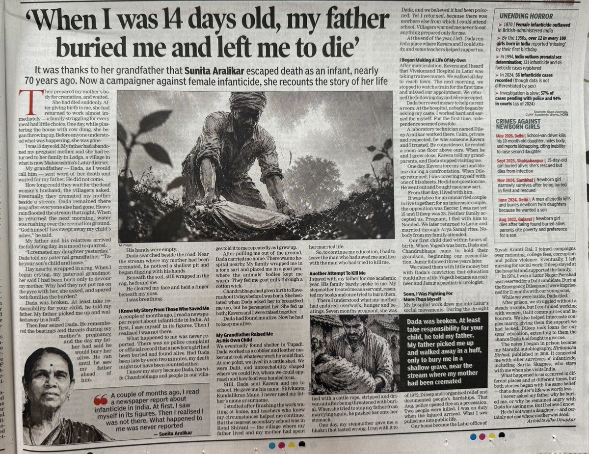 Sonakshi_V's tweet photo. The most powerful part of this story is not survival - it is what she did with it.
Saved as a child. A voice for girls as an adult.
Some lives become a movement.
#FemaleInfanticide https://t.co/m19fELgSWW