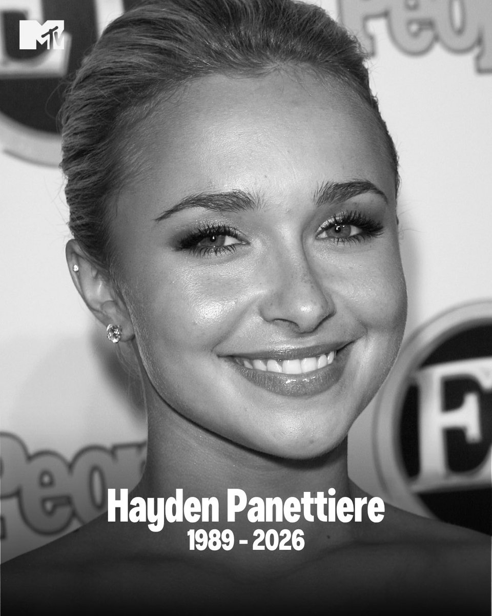 MTVLA's tweet photo. Con profunda tristeza nos unimos a la despedida de Hayden Panettiere, quien falleció hoy a los 36 años. La recordaremos por sus icónicos papeles en Heroes, Bring It On: All or Nothing, Nashville y Scream. Descanse en paz. 🪽🤍

#MTVNowLA #HaydenPanettiere https://t.co/ylTuENTW7J