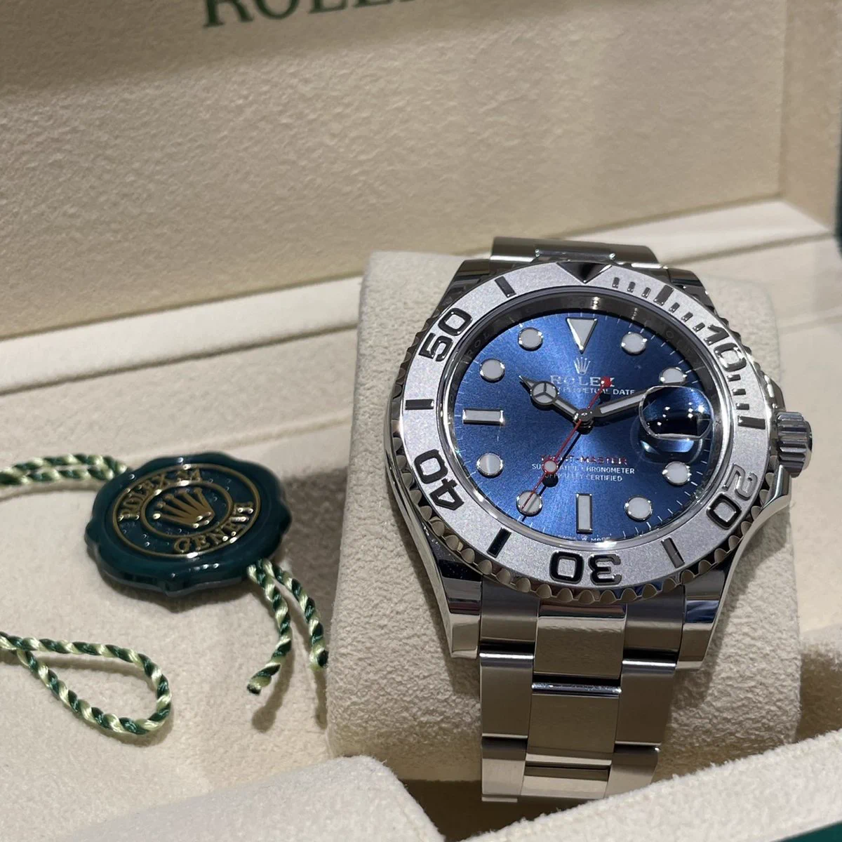 腕時計 ヨットマスター 青文字盤 ロレックス ヨットマスター 18K