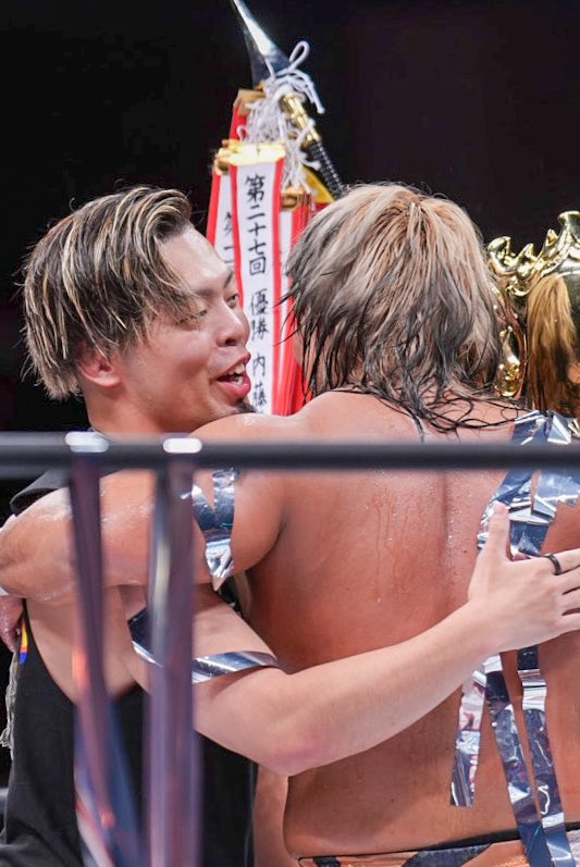 fkzwstr's tweet photo. 素敵な相棒と師

2026.08.16@両国国技館
#njpw
#g1climax36
#g1final 
#大岩陵平 選手 https://t.co/oVE77j1XwI