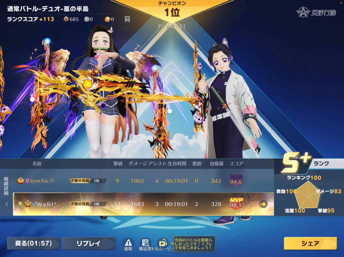 ayachacha_02's tweet photo. ここ数日の荒野⸜(* ॑꒳ ॑*  )⸝
荒野フレ数人は別ゲーで
知り合ってもう6年とか経つけど
こうやって違うゲームでも
長く遊べるのほんと楽しいっ！ https://t.co/giYdoOlwbn
