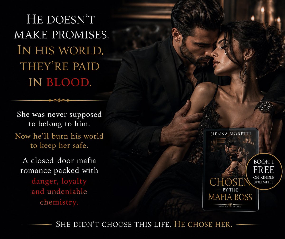 Redbooksgprr's tweet photo. She was never supposed to matter.

Now he’ll burn his world to keep her safe.

🔥 Chosen by the Mafia Boss
Danger, loyalty, slow-burn tension &amp; a fiercely protective hero.
Closed-door romance. 

#MafiaRomance #RomanticSuspense #KindleUnlimited

https://t.co/7QrPSAGV01 https://t.co/iDhrHrHrnB