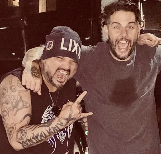 RTautobiography's tweet photo. Amazing show! Best friends! Avenged Sevenfold’s production was insane! They just keep upping their game. So rad!

Hadn’t seen my Brother Matt #mshadows  lead singer for Avenged Sevenfold in foREVer! Had a blast! #rikkilixx 

Mssin’ our Brother Jimmy ‘The Rev’ Sullivan! ❤️U JIMMY! https://t.co/H8r1gpGiRX