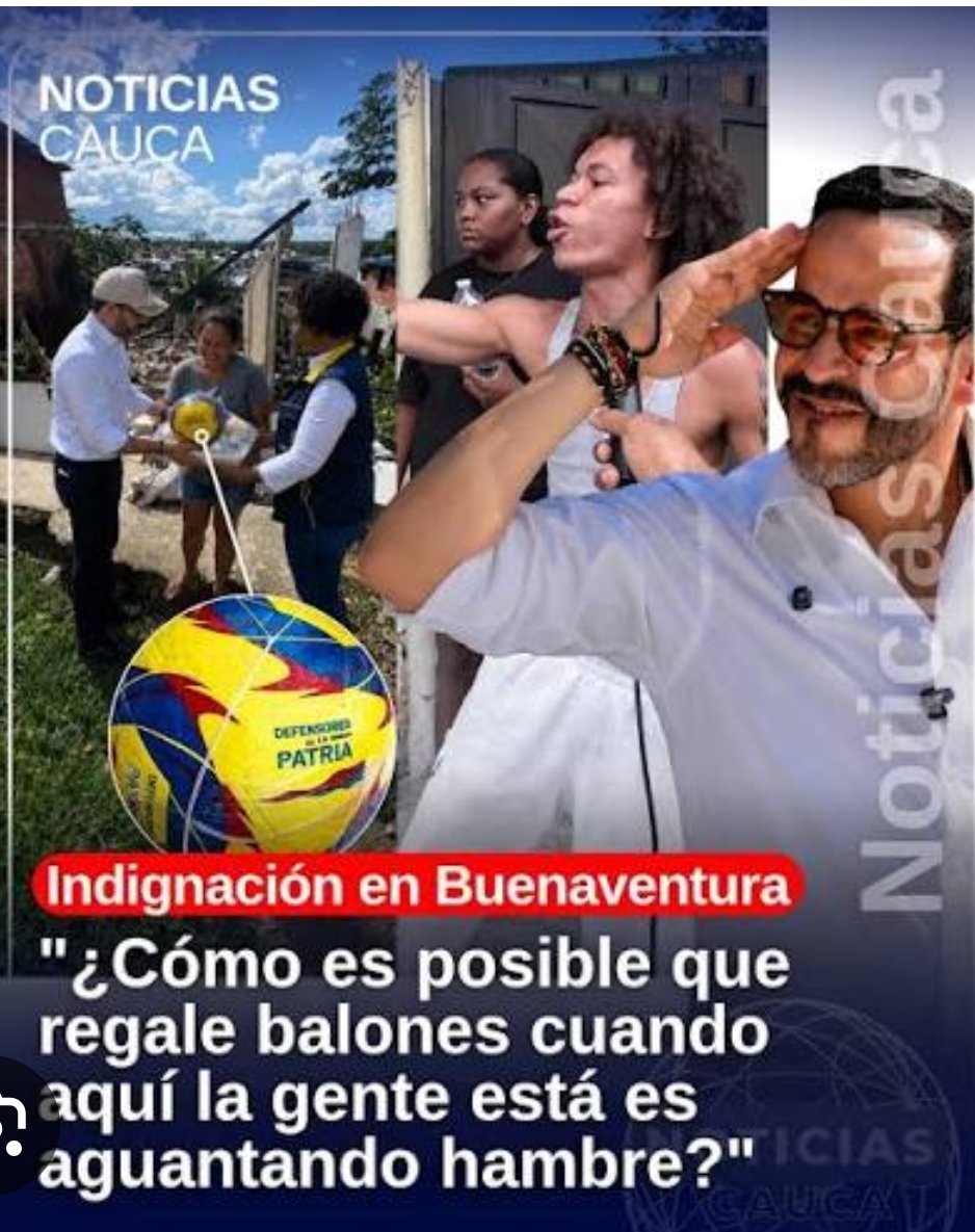 JulieDuque1's tweet photo. Abelardo de La Espriella repartiendo balones en Buenaventura me recuerda a Trump en su primer mandato tirando toallas de papel a los afectados por el huracán María en Puerto Rico. Un nivel de desconexión con la realidad solo equiparable al de su improvisación y espectáculo. https://t.co/H1yWfAEJQX