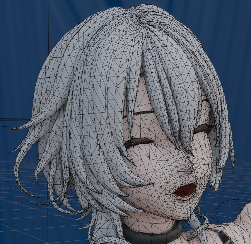 Dstudio_ai's tweet photo. ChatGPT・Tripo・Blender(人力)を使って、ゼロから6時間ぐらいで3Dモデルを作ってみました。ボーン入れてダンスまでできました！
以下殴り書きみたいな内容ですが全体のフロー書いておきます。

・ ChatGPT(gpt-image-2)の画像生成でキャラクターの顔の３面図+衣装だけを作る。

3Dモデル生成AIに読み込ませるためのデザイン図。
もしチャッピーでうまくいかなければ、Gemini(Nanobanana)がおすすめ。
ここはもうちょい分割してもよかったかも。

・ Tripoで頭と体（衣装）を分けて生成。

スマートトポロジーメッシュで生成。
１度の生成で2万ポリゴンまでしか指定できないので、頭2万・体2万に配分して顔のクオリティを上げる狙い。

・ Blenderでなんとかして頭と体をガッチャンコ

結構知識と慣れが必要です。Blenderに慣れてる人だったら全然いけると思う。

3Dモデルの生成AIが出力するモデルは荒く、構造がおかしかったりするので、いろいろ工夫が必要。

・ あとはBlenderでスキニング（ボーン入れ）

今回はELYTHで使いたかったためVRMを選択。たぶんなんでもいい。
ちなみにここが本編です。半分以上の時間はウェイトを塗っていた…。

普通の構造のモデルではないので、ウェイトがとんでもなく塗りづらい。（自分がキャラモデリングになれてないのもあるかも）
Tripoはセグメンテーションできるが、なんかこれじゃない感。

結局Blenderをいじり倒し試行錯誤しながら塗った。
「自動のウェイトで」はこの場合使い物にならない。（初手の足掛かりに必須だけど）
滅茶苦茶修正が必要。

揺れモノも並行でセットアップ。

・ テクスチャペイントで顔だけ何とかする

モデルで一番見られるのは顔ですが、Tripo君はそんなこと知ったこっちゃないので普通に顔のテクスチャが汚いです。（かなりいい線いってるが）
できる範囲で微修正した。
UVがめちゃくちゃなので注意

・ シェイプキーで表情作る

今回は簡単にしたかったので、まばたき・ウィンク・喜ぶ・口開けの４つだけ作成。
表情あるなしじゃ天と地ほどの差があるので絶対作りたい。

やってみた感想

8割方Blenderの人力作業だった。それでもまったくゼロから一晩でキャラクターが1体できたのでめちゃくちゃ早いと思う。
あと少し時間はかかるがAIが出力したモデルをベースに手作業でモデリングし直した方がクオリティも上がるしそれ以降の作業の速さが段違いになると思う。
それから美術解剖学やイラスト的なバランスの知識・スキルの要求度がぐんと下がった。これはデカい。

テクスチャも荒いし、UVも終わってるので実用的かと言われればあんまり…という感じ。
ぶっちゃけカメラの寄りには耐えられないクオリティです。

こだわればもうちょい綺麗なモデルを作れる気もする。
今回は全体の流れを把握したかったのと、とりあえずELYTHの3Dワールドで動かしたかったので、細かいところや荒いところはめちゃくちゃ残ったまま。
けどまあ動くのでヨシ！

髪の毛はほぼ揺らせないと思った方がいいです。（キャラモデリングに慣れてる人なら何とかできるのかな？）

さんざんTirpoの悪口言ってますが、正直Tripoヤバいです。スマメッシュが革命すぎます。
めっちゃいい感じの低ポリ&構造化済みのモデルを出してくれます。
これなら全然いじってけるレベルです。
以前Meshyも使いましたが全然でした。ウェイト塗りづらいとかのレベル超えて塗れません。低ポリが苦手でTripoの足元にも及んでない感じ。
あとモデルのバランス（比率）とかがバッチリで、一発出しでも全然OKです。
テクスチャが荒いのだけ気になるかな？

ひとまず個人用に作った並感なので、もっといいやり方とか、クオリティ上げたりする方法もあるかもしれません。

楽しいのでぜひやってみてください。
なんか質問あればリプにください。