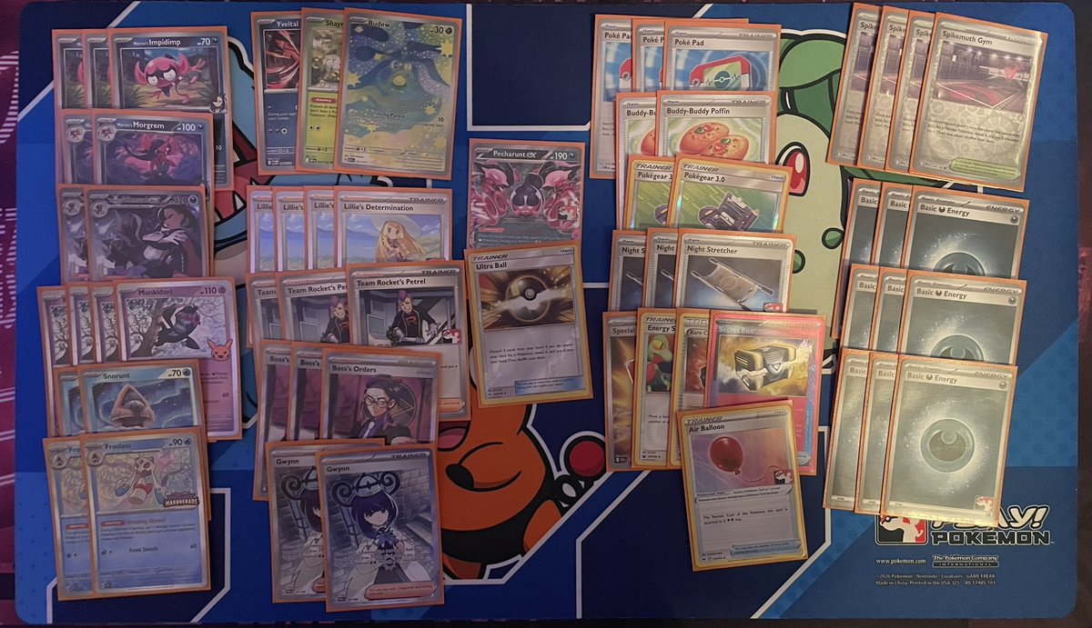 TOwen619's tweet photo. 1st at Collector’s Club Mid-year tournament with Grimm!!

Pech ex added due to a lot of retreat lock in our local scene (don’t play this) Should’ve played mochi over energy switch if anything.

3 petrel feels good and gear is clutch. https://t.co/sUrcUdbChL