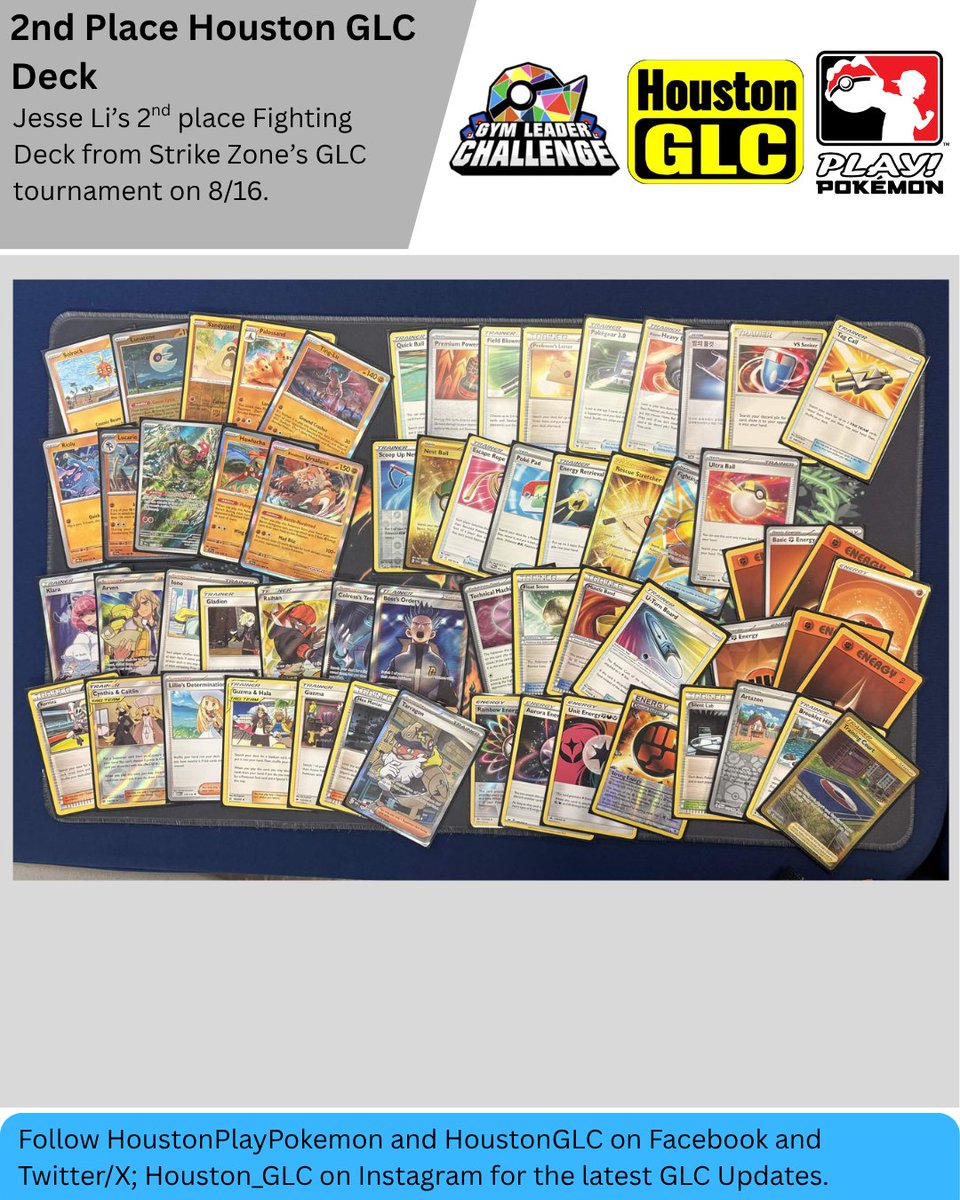 HoustonGLC's tweet photo. RECENT HOUSTON GLC TOURNAMENT WINNER AND WINNING DECK! PLUS SECOND PLACE DECK! https://t.co/S0u90ufN0X