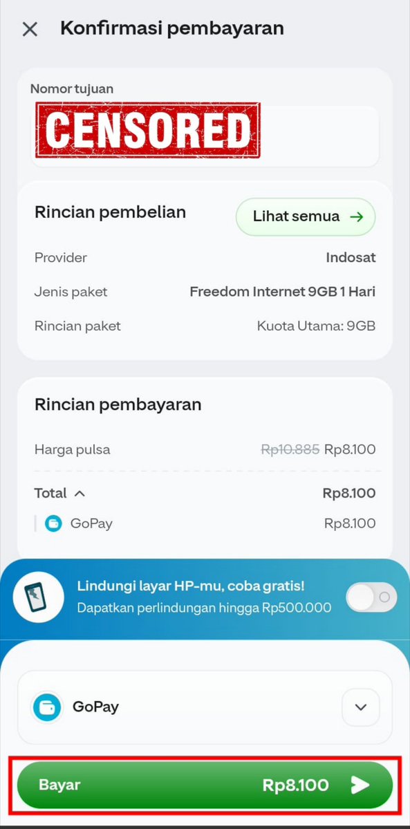 cuitan100's tweet photo. Info penting buat yang nyari paket hemat, cek aplikasi GoPay sekarang. Lagi ada program kuota serba Rp8.100 all provider. Tadi sempet borong SIMPATI 1.5gb cuma Rp8.100 di sana #GOPAYKUOTA8RIBU https://t.co/BfHx4Z38vx