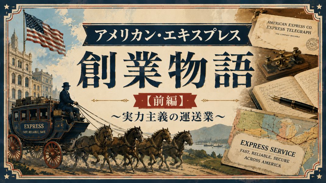 BizWave2026's tweet photo. ＼📢新着記事公開／

あの「アメリカン・エキスプレス」は、もともと“運送会社”だった。

吃音に悩んだ青年ヘンリー・ウェルズが、運送業界へ。
そしてウィリアム・G・ファーゴと出会い、郵便局にも挑戦する急行運送事業へと成長していく。
”実力主義の運送業”から始まった創業物語、その前編。

🔽詳しくはこちら！
https://t.co/XeJFJ9qhbD
・
#BizWave #ビズウェーブ #アメリカンエキスプレス #創業物語 #企業史 #ビジネス