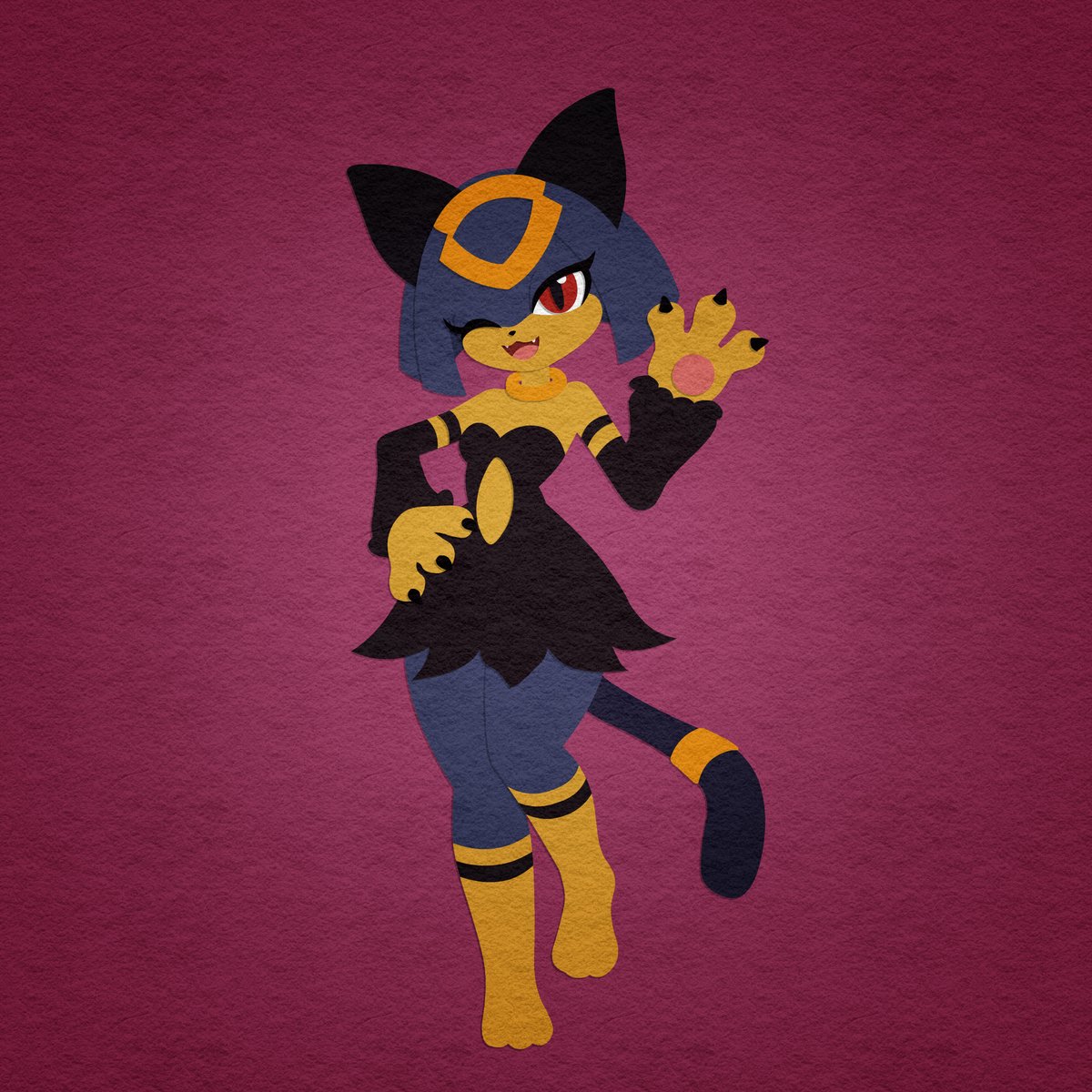 aha_mccoy's tweet photo. Finally, I did the felt pic for Sekhmet! #sekhmet #palword https://t.co/yzEyb4us7T