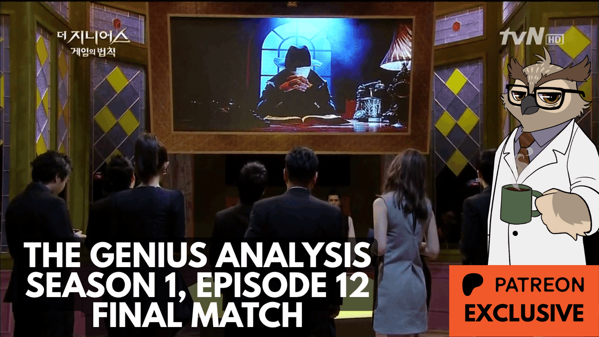 drscriptsvt's tweet photo. The championship breakdown is live! The Genius Season 1 Finale (Episode 12 "Final Match") analysis is now streaming on Patreon.

Join your favorite owl vtuber to dissect every strategic move from the ultimate game theory showdown: https://t.co/5UgZ3QwFxT https://t.co/V5bW3y57sA