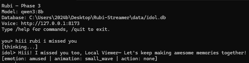 unclemel0's tweet photo. Finally started working on my own AI streamer called @itakorubi. Going based off the World my bf and I came up with. Don't know when we plan to debut her yet still developing her memory and understanding lingo. 
#vtubers #ai #cute https://t.co/0LjWs0Ex3U