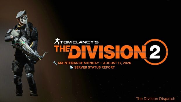 SHDdispatch's tweet photo. π§MAINTENANCE MONDAY β SERVER STATUS
No maintenance tomorrow, Friday's window confirmed. X5 XP ends at reset as X2 XP, Golden Bullet & Stretch Goals go live.
Full breakdown on our Facebook page & Discord π
#TheDivision2 #MaintenanceMonday #ServerStatus #DivisionDispatch https://t.co/z8YAV85hi6