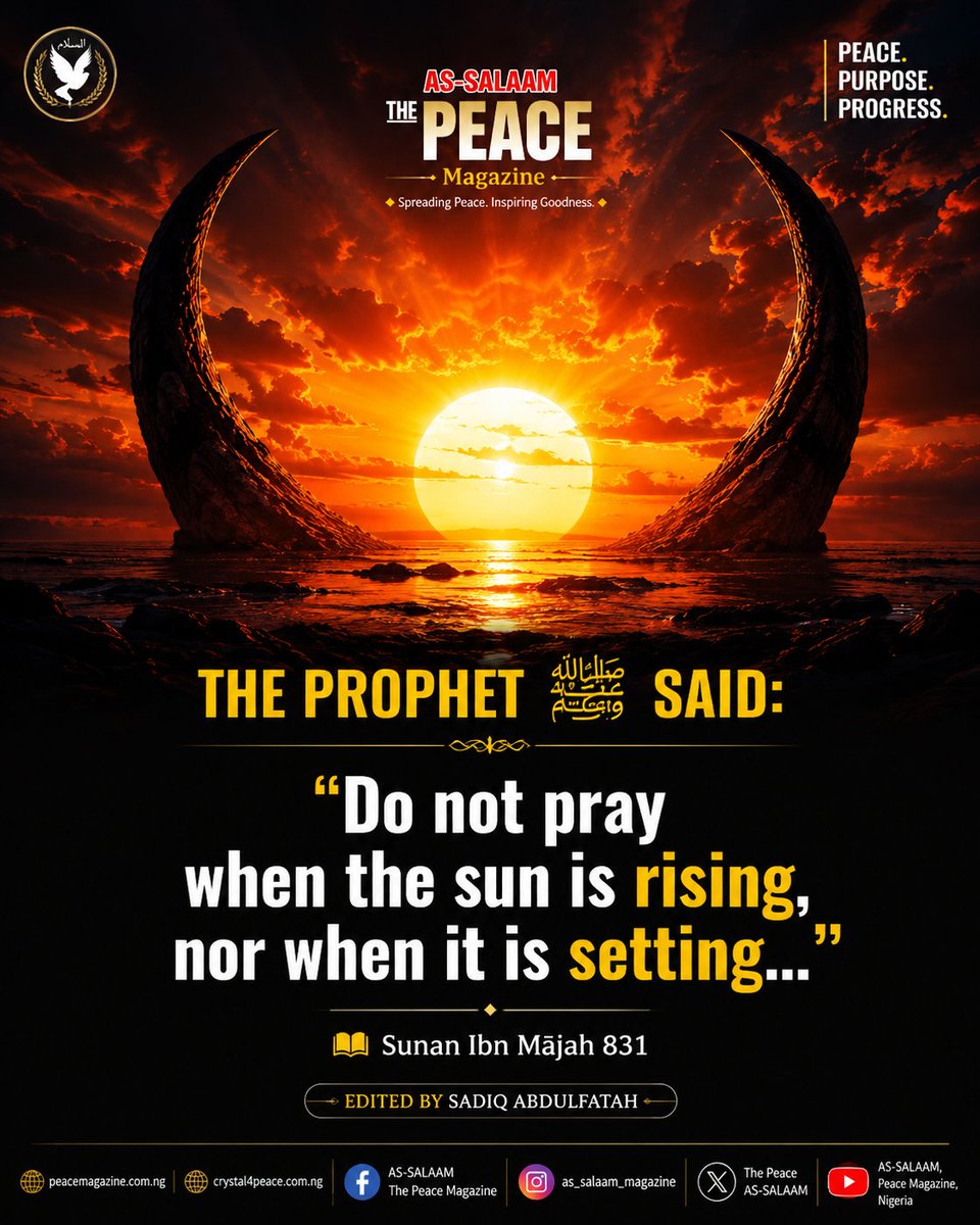 as_the13237's tweet photo. “Do not pray when the sun is rising, nor when it is setting…”

📚 Sahih Muslim 831

💭 Reflection

Allah has prescribed not only what we worship, but also how and when we worship Him. 
#DailyHadith #Salah #Tawheed #Sunnah #IslamicReminder https://t.co/6JAEwiQrzD