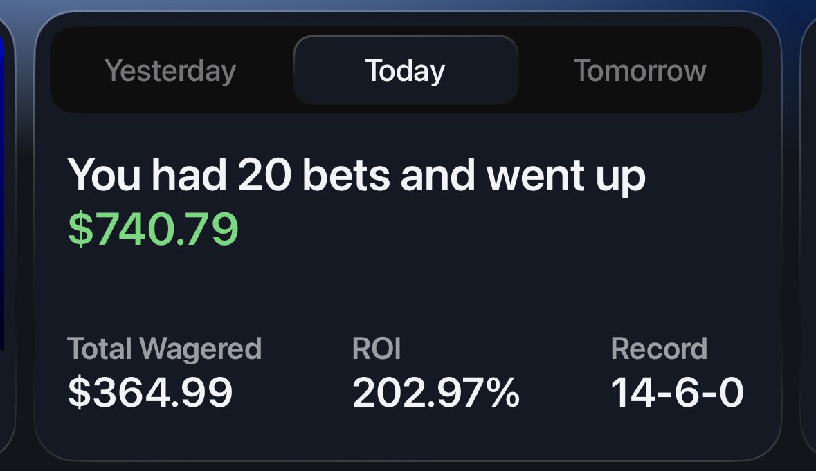 RyanCarpenterr2's tweet photo. Slow and steady… @OddsJam https://t.co/wOlgjqDrGZ